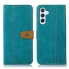For Samsung Galaxy A05s 4G Stitching Thread Calf Texture Leather Phone Case(Light Green) - 1