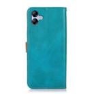 For Samsung Galaxy A05 4G KHAZNEH Dual-color Cowhide Texture Flip Leather Phone Case(Blue) - 3