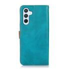 For Samsung Galaxy S24+ 5G KHAZNEH Dual-color Cowhide Texture Flip Leather Phone Case(Blue) - 3