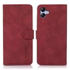 For Samsung Galaxy A05 4G KHAZNEH Matte Texture Leather Phone Case(Red) - 1