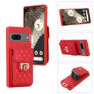 For Google Pixel 7 Card Slot Leather Phone Case(Red) - 1