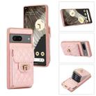 For Google Pixel 7 Card Slot Leather Phone Case(Pink) - 1