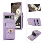 For Google Pixel 7 Pro Card Slot Leather Phone Case(Purple) - 1