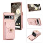 For Google Pixel 7 Pro Card Slot Leather Phone Case(Pink) - 1