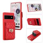 For Google Pixel 6a Card Slot Leather Phone Case(Red) - 1