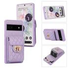 For Google Pixel 6a Card Slot Leather Phone Case(Purple) - 1