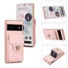 For Google Pixel 6a Card Slot Leather Phone Case(Pink) - 1