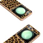 For Samsung Galaxy Z Flip6 Nano Plating Leopard Print Phone Case(Brown) - 3