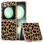 For Samsung Galaxy Z Flip6 Nano Plating Leopard Print Phone Case(Gold) - 1