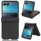 For Motorola Moto Razr 40 Ultra Sandskin Texture Phone Case(Black) - 1