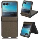 For Motorola Moto Razr 40 Ultra Sandskin Texture Phone Case(Brown) - 1