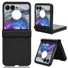 For Motorola Razr 50 Sandskin Texture Phone Case(Black) - 1