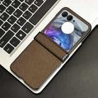 For Motorola Razr 50 Sandskin Texture Phone Case(Brown) - 2