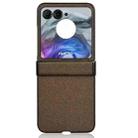 For Motorola Razr 50 Sandskin Texture Phone Case(Brown) - 3