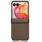 For Motorola Razr 50 Ultra Sandskin Texture Phone Case(Brown) - 3