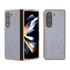 For Samsung Galaxy Z Fold5 Nano Plating Diamond Texture Phone Case(Black) - 1