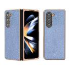 For Samsung Galaxy Z Fold5 Nano Plating Diamond Texture Phone Case(Blue) - 1