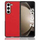 For Samsung Galaxy Z Fold5 Litchi Texture Back Cover Phone Case(Red) - 1