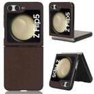 For Samsung Galaxy Z Flip5 Litchi Texture Back Cover Phone Case(Brown) - 1