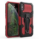 For iPhone X / XS Machine Armor Warrior Shockproof PC + TPU Protective Case(Red) - 1