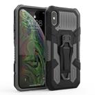 For iPhone X / XS Machine Armor Warrior Shockproof PC + TPU Protective Case(Space Gray) - 1