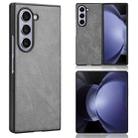 For Samsung Galaxy Z Fold6 Litchi Texture Back Cover Phone Case(Grey) - 1