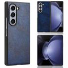 For Samsung Galaxy Z Fold6 Litchi Texture Back Cover Phone Case(Blue) - 1