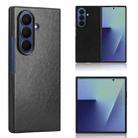 For Samsung Galaxy Z Fold7 5G Litchi Texture Back Cover Phone Case(Black) - 1