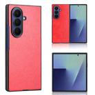 For Samsung Galaxy Z Fold7 5G Litchi Texture Back Cover Phone Case(Red) - 1