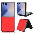 For Samsung Galaxy Z Flip7 5G Litchi Texture Back Cover Phone Case(Red) - 1