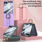For Samsung Galaxy Z Flip7 5G GKK Integrated Ultrathin Shockproof Phone Case with Ring Wrist Strap(Pink) - 2
