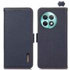 For OnePlus Ace 2 Pro KHAZNEH Side-Magnetic Litchi Genuine Leather RFID Phone Case(Blue) - 1