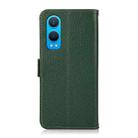 For OnePlus CE4 Lite KHAZNEH Side-Magnetic Litchi Genuine Leather RFID Phone Case(Green) - 3