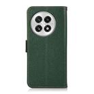 For OnePlus 13 KHAZNEH Side-Magnetic Litchi Genuine Leather RFID Phone Case(Green) - 3