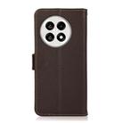 For OnePlus Ace 5 Pro / Ace 5 / 13R KHAZNEH Side-Magnetic Litchi Genuine Leather RFID Phone Case(Brown) - 3