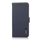 For Motorola Edge 50 5G KHAZNEH Side-Magnetic Litchi Genuine Leather RFID Phone Case(Blue) - 2