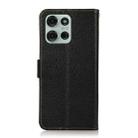 For Motorola Moto G75 5G KHAZNEH Side-Magnetic Litchi Genuine Leather RFID Phone Case(Black) - 3