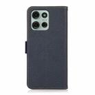 For Motorola Moto G75 5G KHAZNEH Side-Magnetic Litchi Genuine Leather RFID Phone Case(Blue) - 3