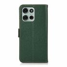 For Motorola Moto G75 5G KHAZNEH Side-Magnetic Litchi Genuine Leather RFID Phone Case(Green) - 3