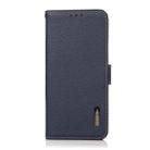 For Motorola Moto G15 4G / G05 KHAZNEH Side-Magnetic Litchi Genuine Leather RFID Phone Case(Blue) - 2