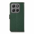 For Motorola Moto G15 4G / G05 KHAZNEH Side-Magnetic Litchi Genuine Leather RFID Phone Case(Green) - 3