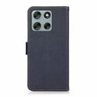 For Motorola Moto G56 5G KHAZNEH Side-Magnetic Litchi Genuine Leather RFID Phone Case(Blue) - 3