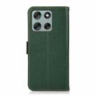 For Motorola Moto G56 5G KHAZNEH Side-Magnetic Litchi Genuine Leather RFID Phone Case(Green) - 3