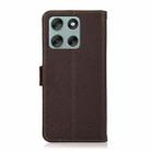 For Motorola Moto G56 5G KHAZNEH Side-Magnetic Litchi Genuine Leather RFID Phone Case(Brown) - 3