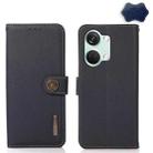 For OnePlus Nord 3 KHAZNEH Custer Genuine Leather RFID Phone Case(Blue) - 1