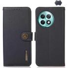 For OnePlus Ace 2 Pro KHAZNEH Custer Genuine Leather RFID Phone Case(Blue) - 1