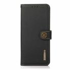 For OnePlus CE4 Lite KHAZNEH Custer Genuine Leather RFID Phone Case(Black) - 2