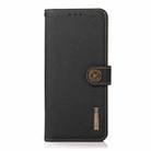 For OnePlus 13 KHAZNEH Custer Genuine Leather RFID Phone Case(Black) - 2