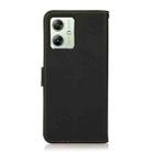 For Motorola Moto G64 5G KHAZNEH Custer Genuine Leather RFID Phone Case(Black) - 3