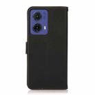 For Motorola Moto G85 KHAZNEH Custer Genuine Leather RFID Phone Case(Black) - 3